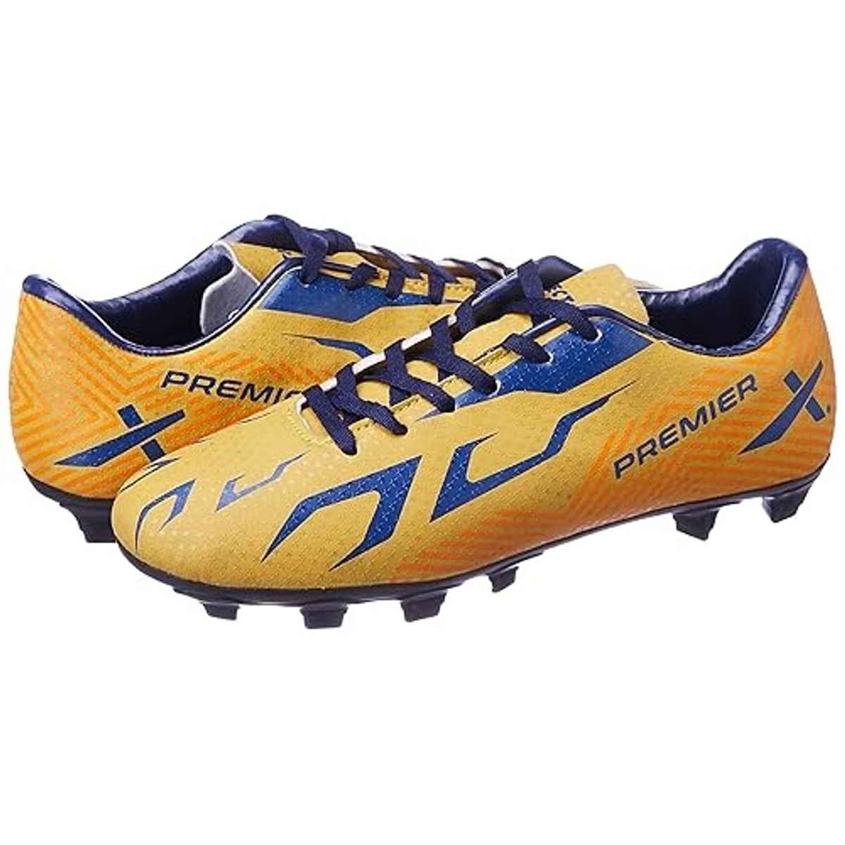 Vector X Premier Football Studs Football Shoes For Men (5, Yellow-Blue)