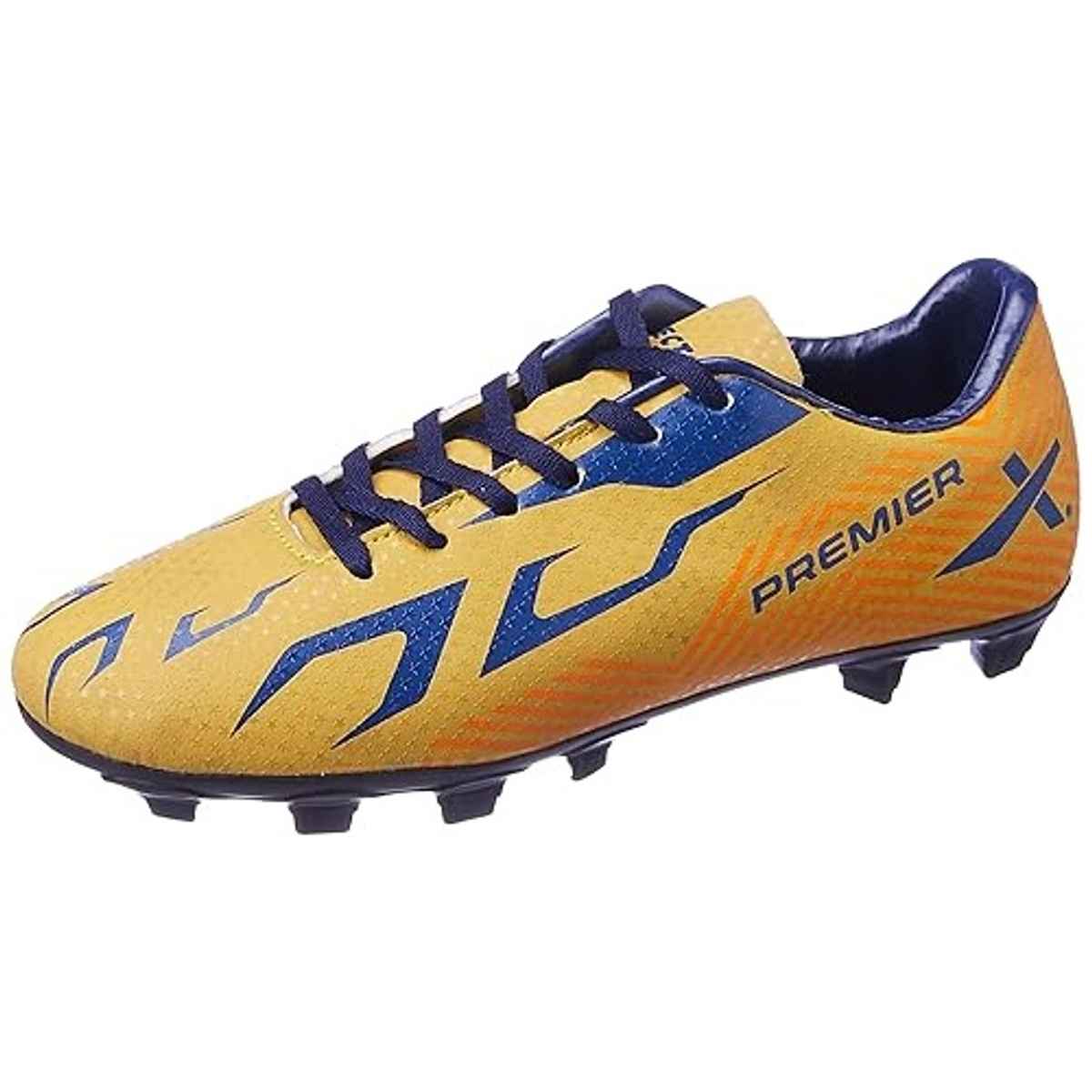 Vector X Premier Football Studs Football Shoes For Men (5, Yellow-Blue)