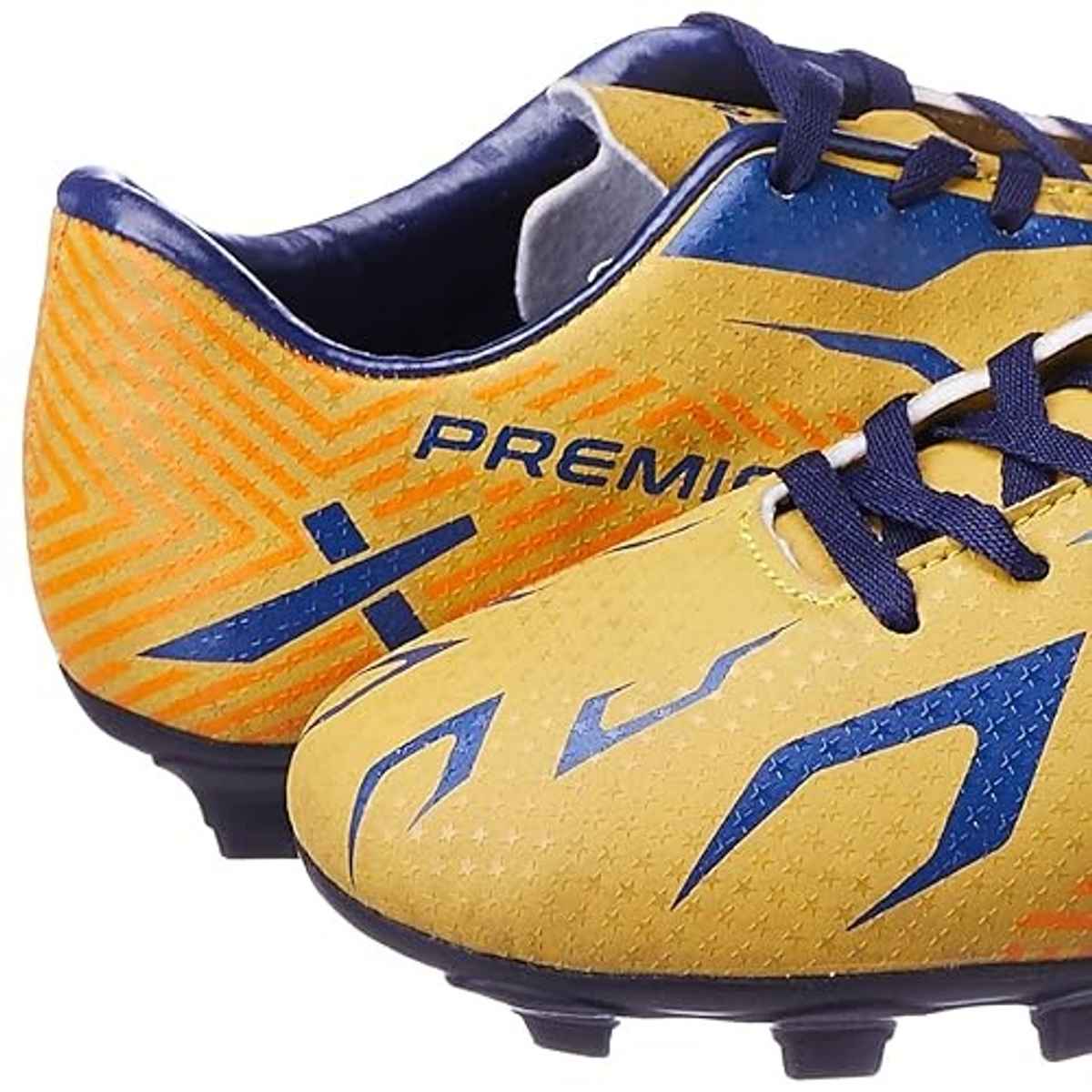 Vector X Premier Football Studs Football Shoes For Men (5, Yellow-Blue)