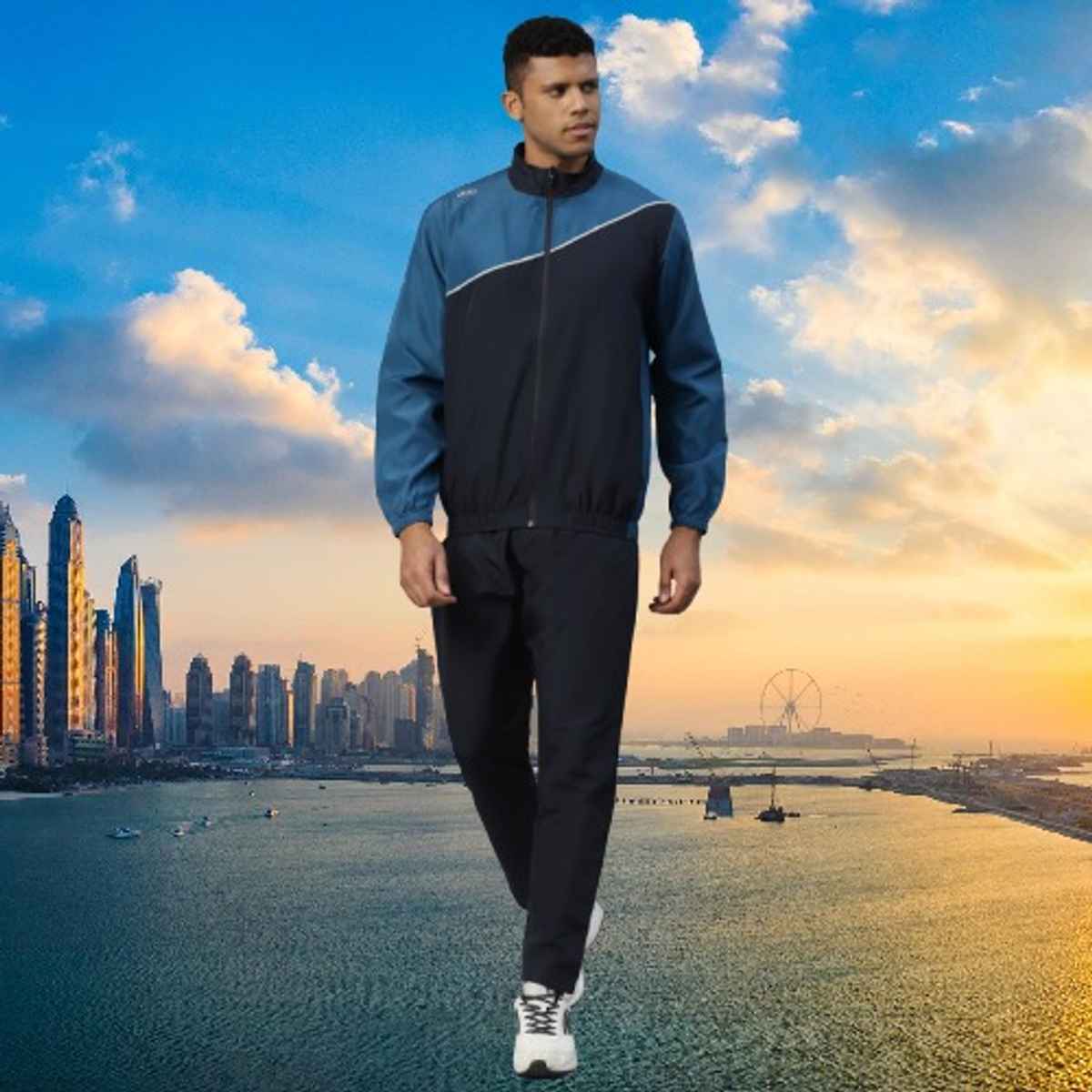 Dida Men's Sports Track Suit | Regular Comfortable Stretchable Dry-Fit | Navy - M