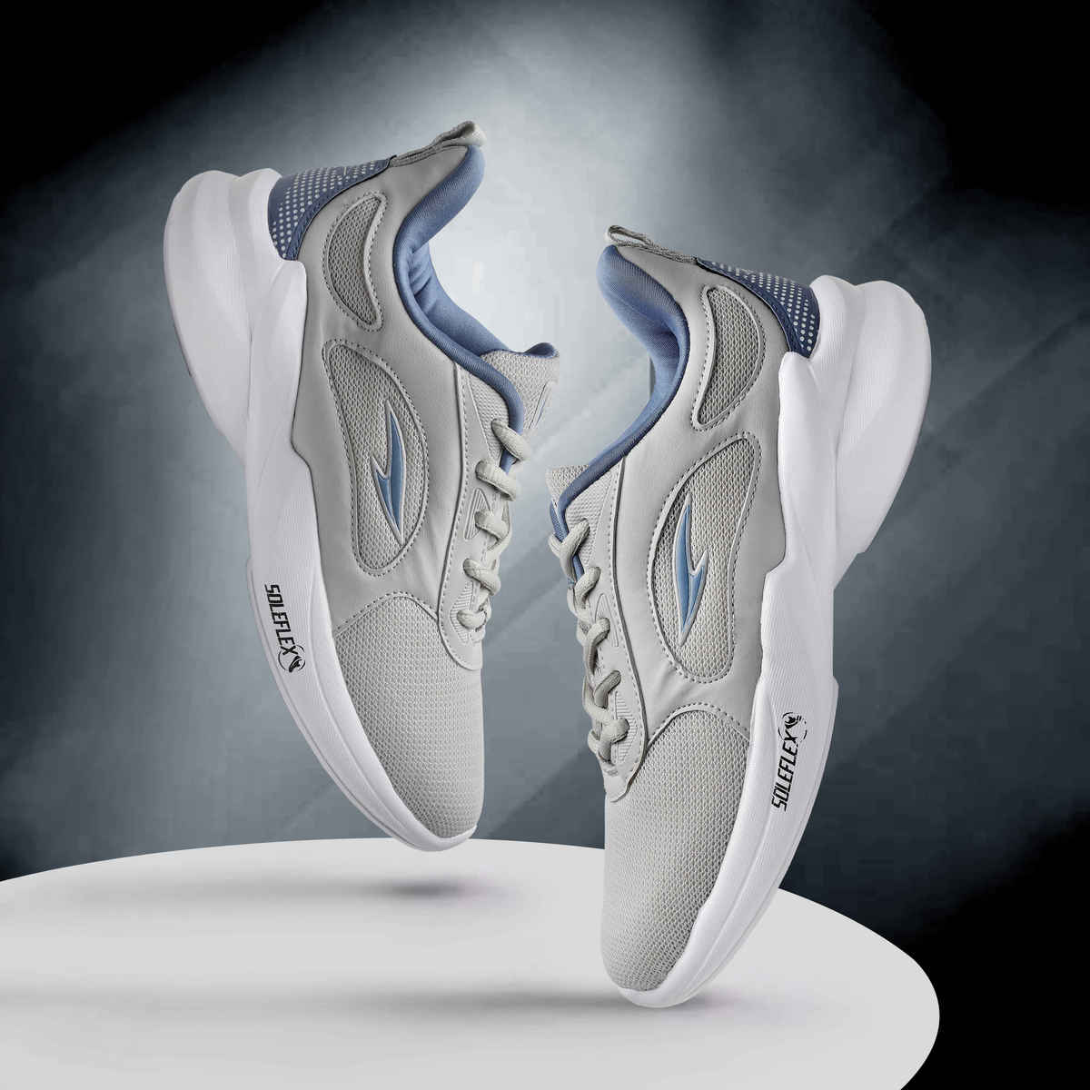 Asian Women s Firefly-04 Grey Blue Sports Shoes | UK-5