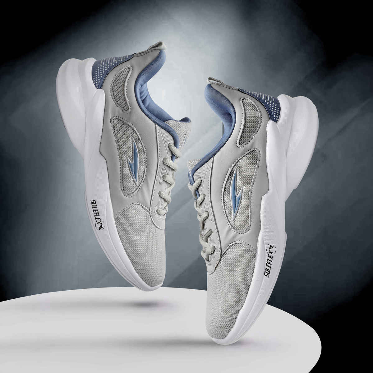 Asian Women s Firefly-04 Grey Blue Sports Shoes | UK-6