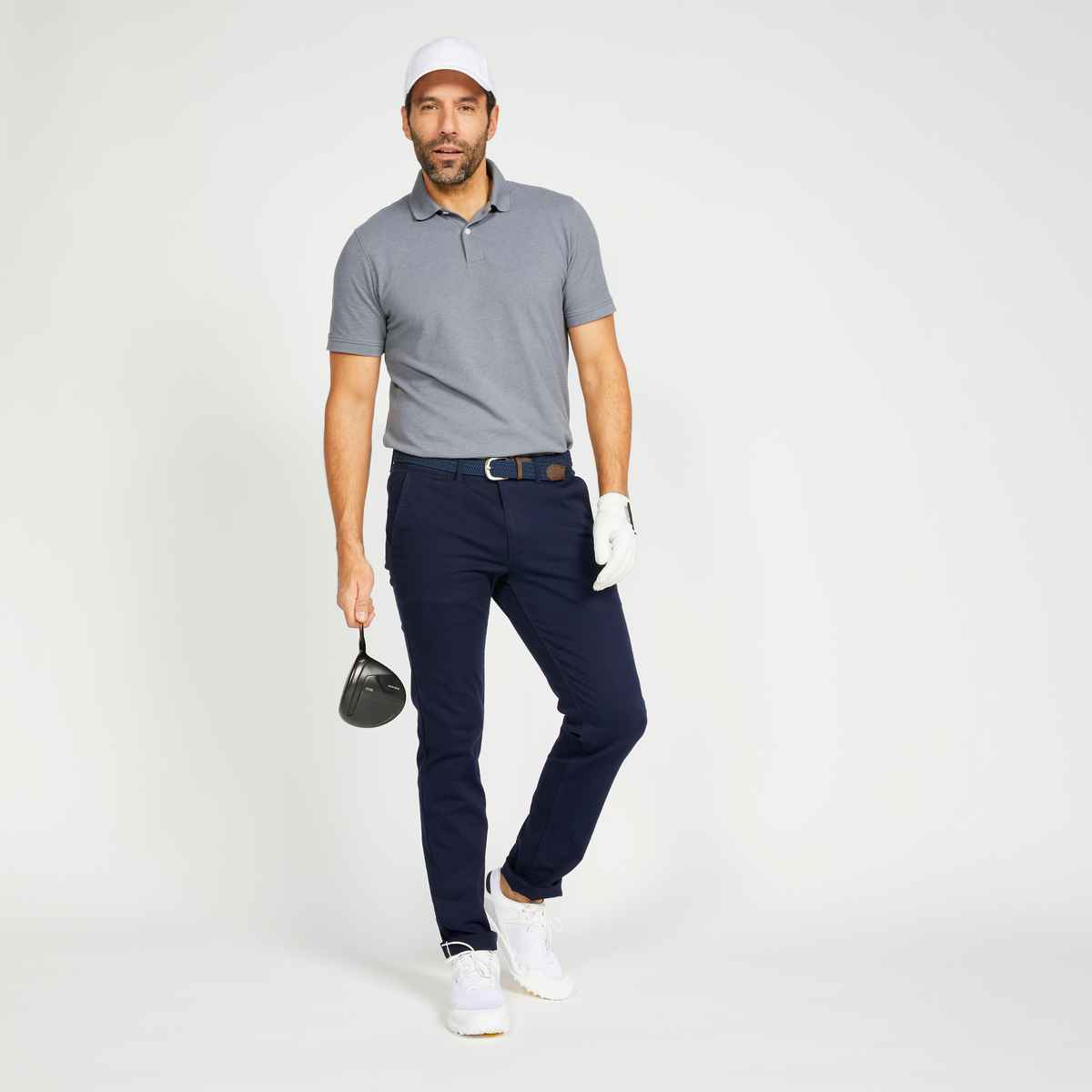 Decathon | Inesis Men's Cotton Golf T-shirt - Grey - XL