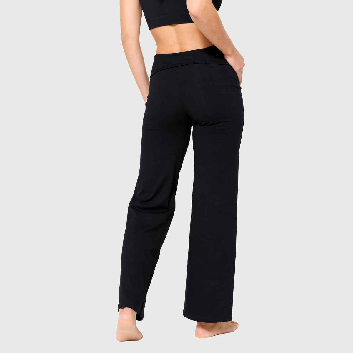 Decathlon | Kimjally WoMen's Yoga High-Waisted Bottoms | Black - M