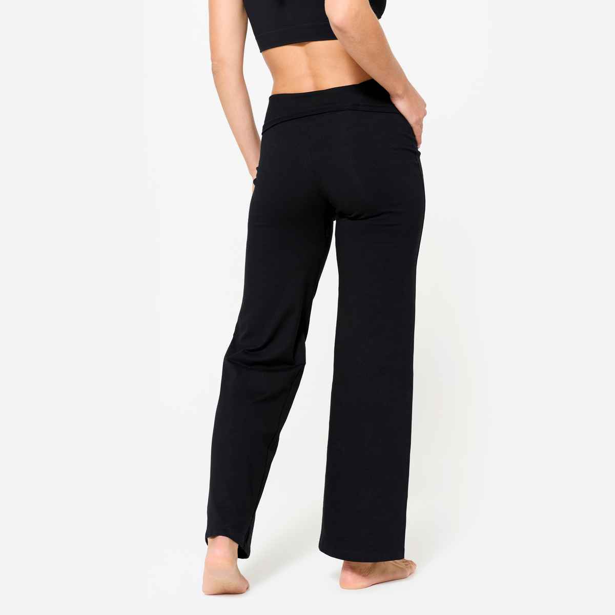 Decathlon | Kimjally WoMen's Yoga High-Waisted Bottoms | Black - L