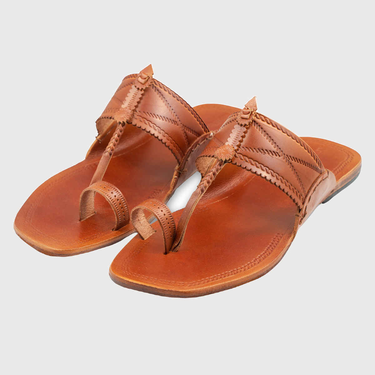 Korakari Yatra Kolhapuri Men Chappal Tan | UK8