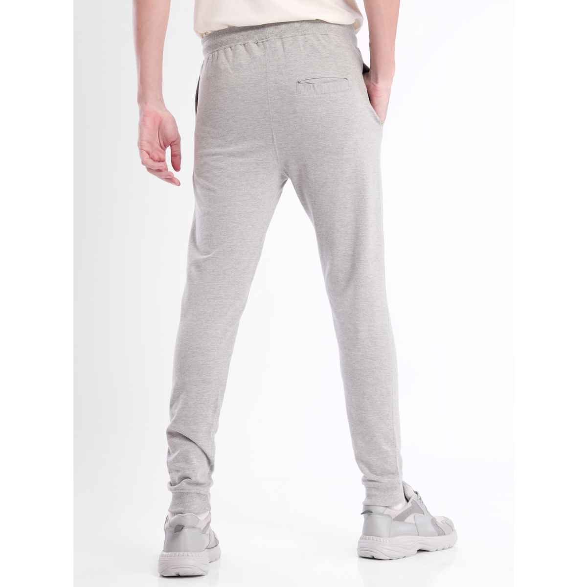 Nobero Men's Zip Pocket Joggers | Grey Melange - XL
