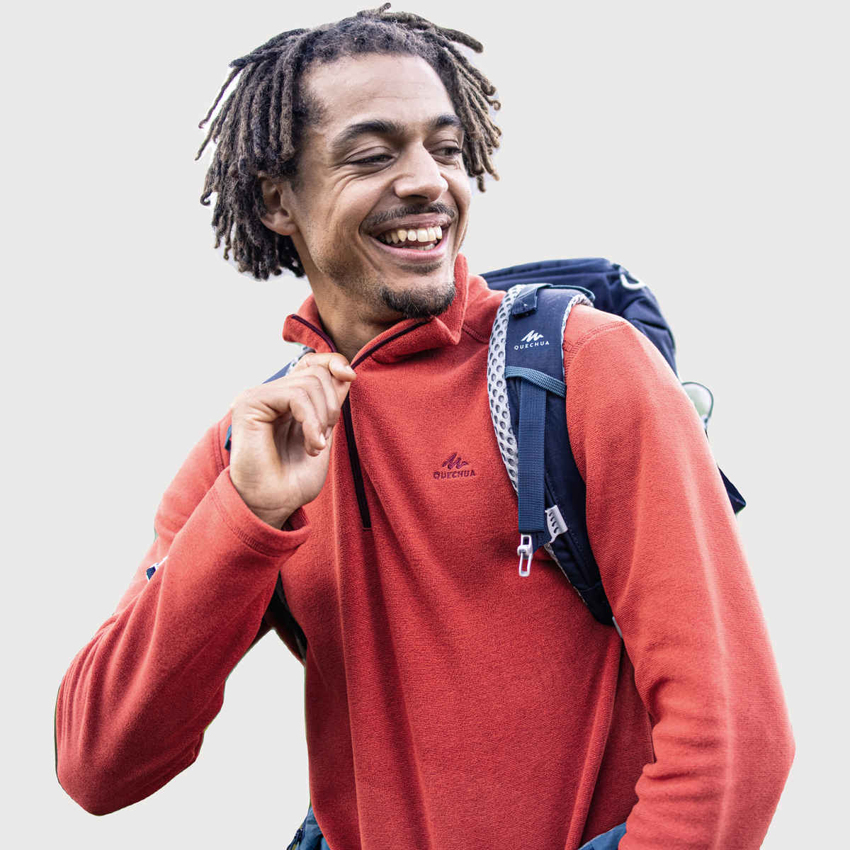 Decathlon | Quechua Men's Half Zip Fleece - Red, S