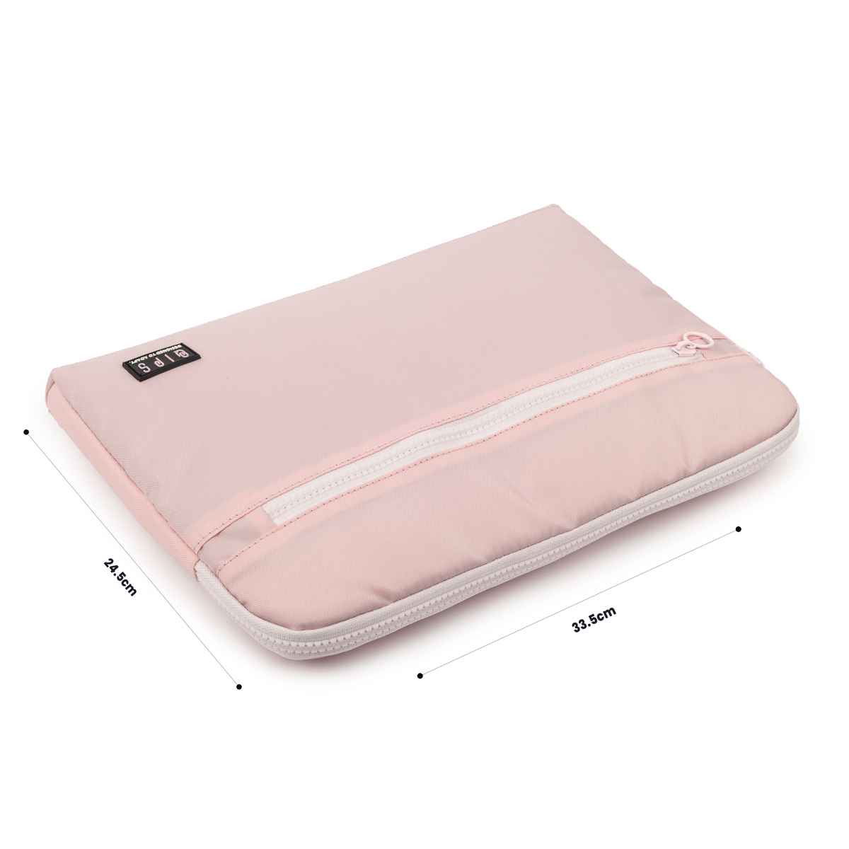 QIPS Unisex Solid Polyester 13 L Laptop Sleeve | Light Pink
