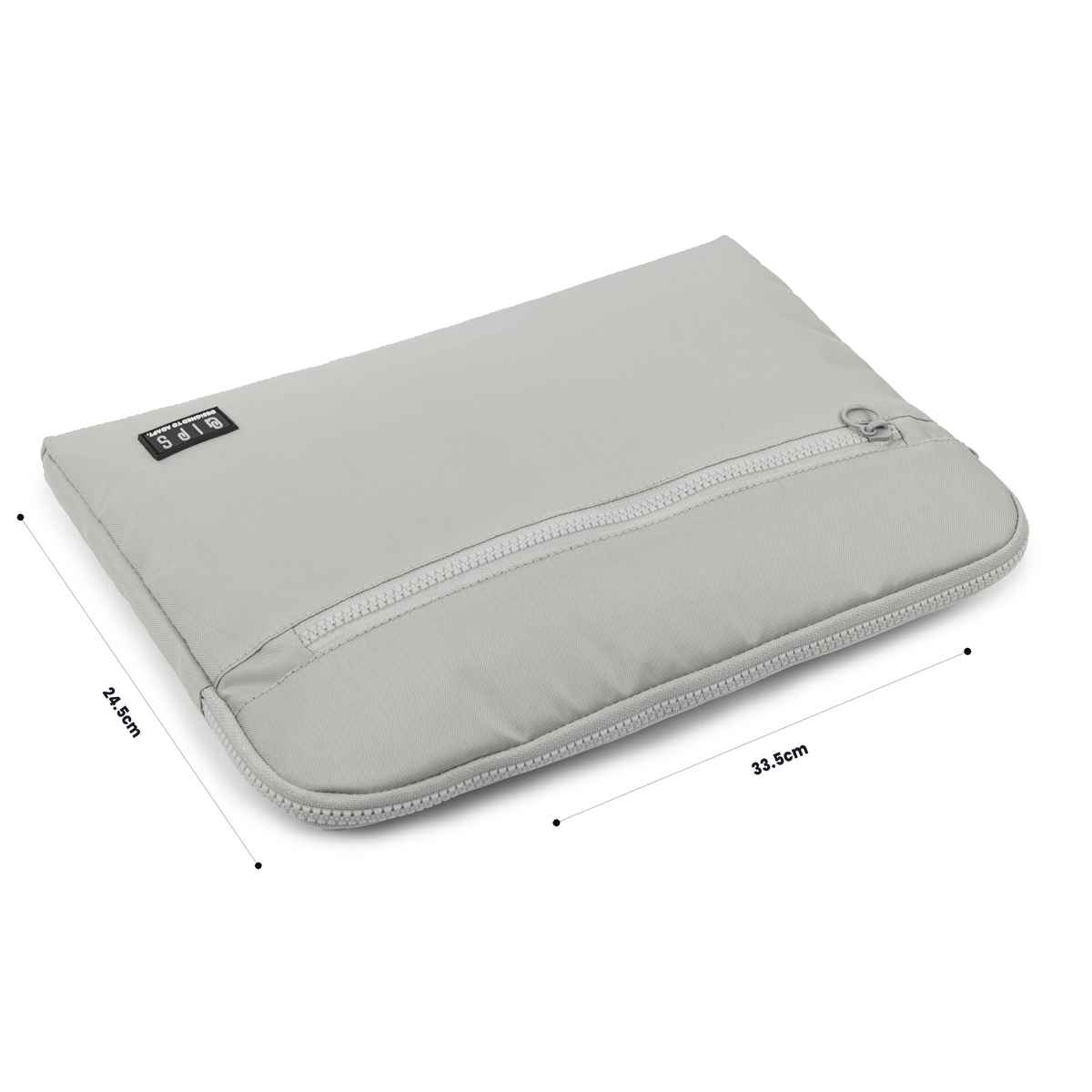QIPS Unisex Solid Polyester 13 L Laptop Sleeve | Grey
