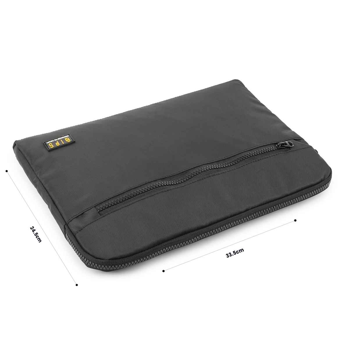 QIPS Unisex Solid Polyester 13 L Laptop Sleeve | Black
