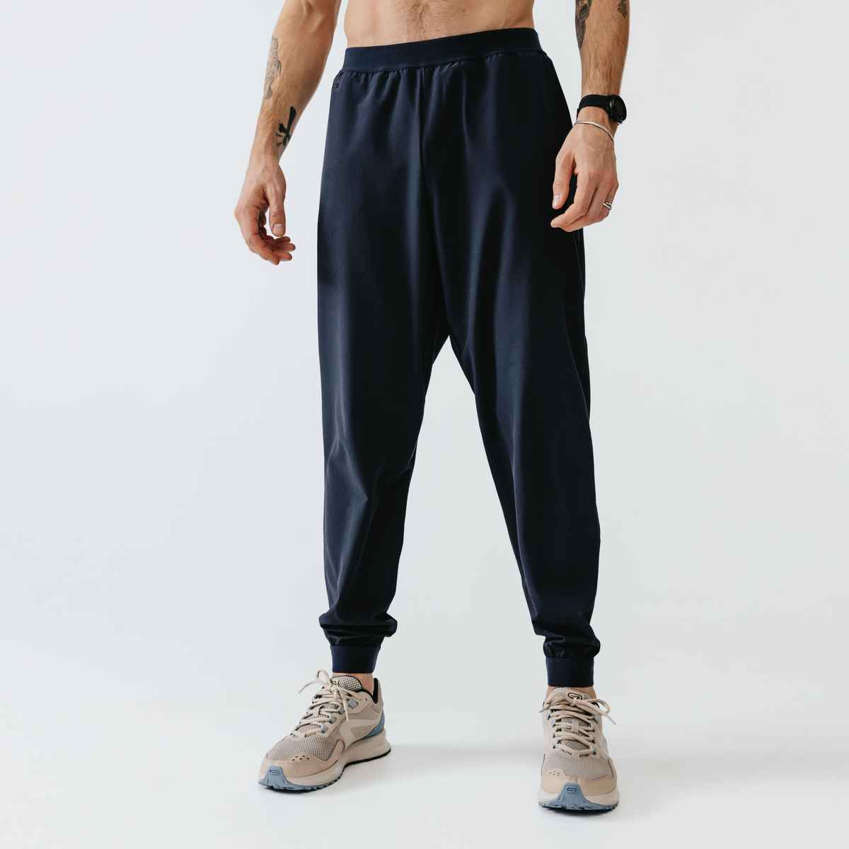 Decathlon Kalenji Men Back Pocket Running Trackpant | Dark Blu | M