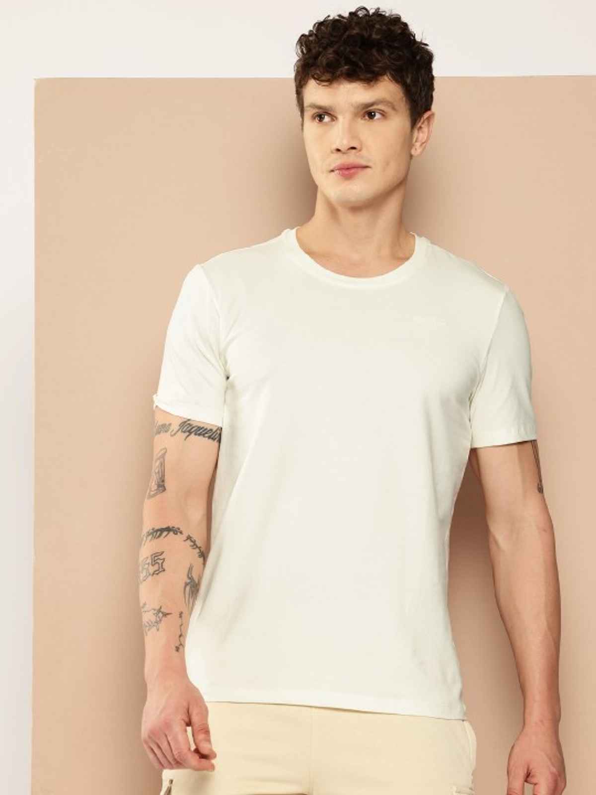 Alcis Men's Round Neck T-Shirt | Sail Cream | S