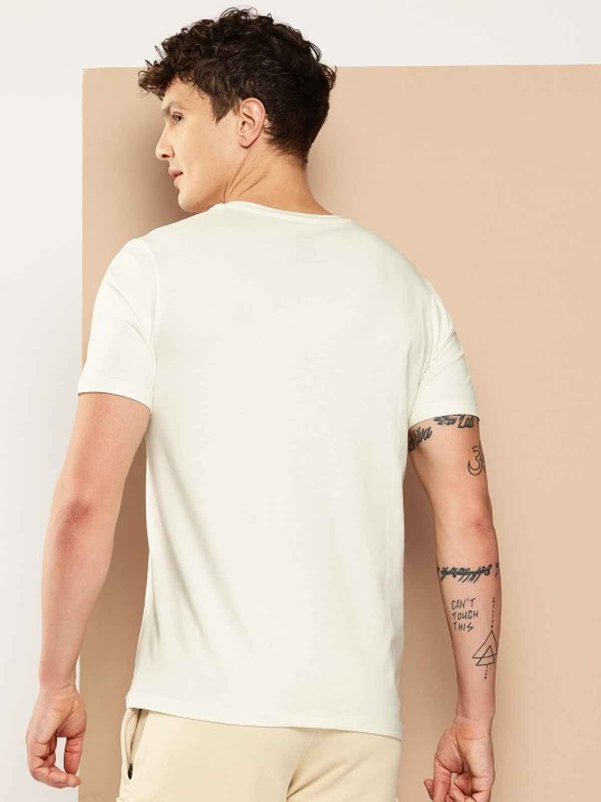 Alcis Men's Round Neck T-Shirt | Sail Cream | S
