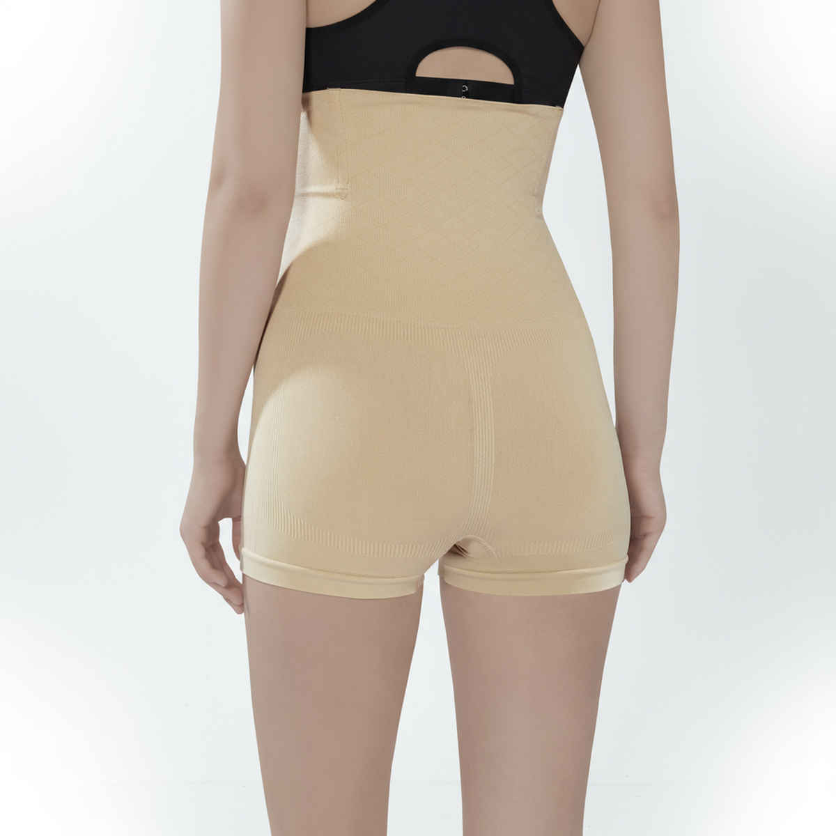 Plumbury Women s Seamless High Waist Tummy Tucker Shapewear | Beige - L
