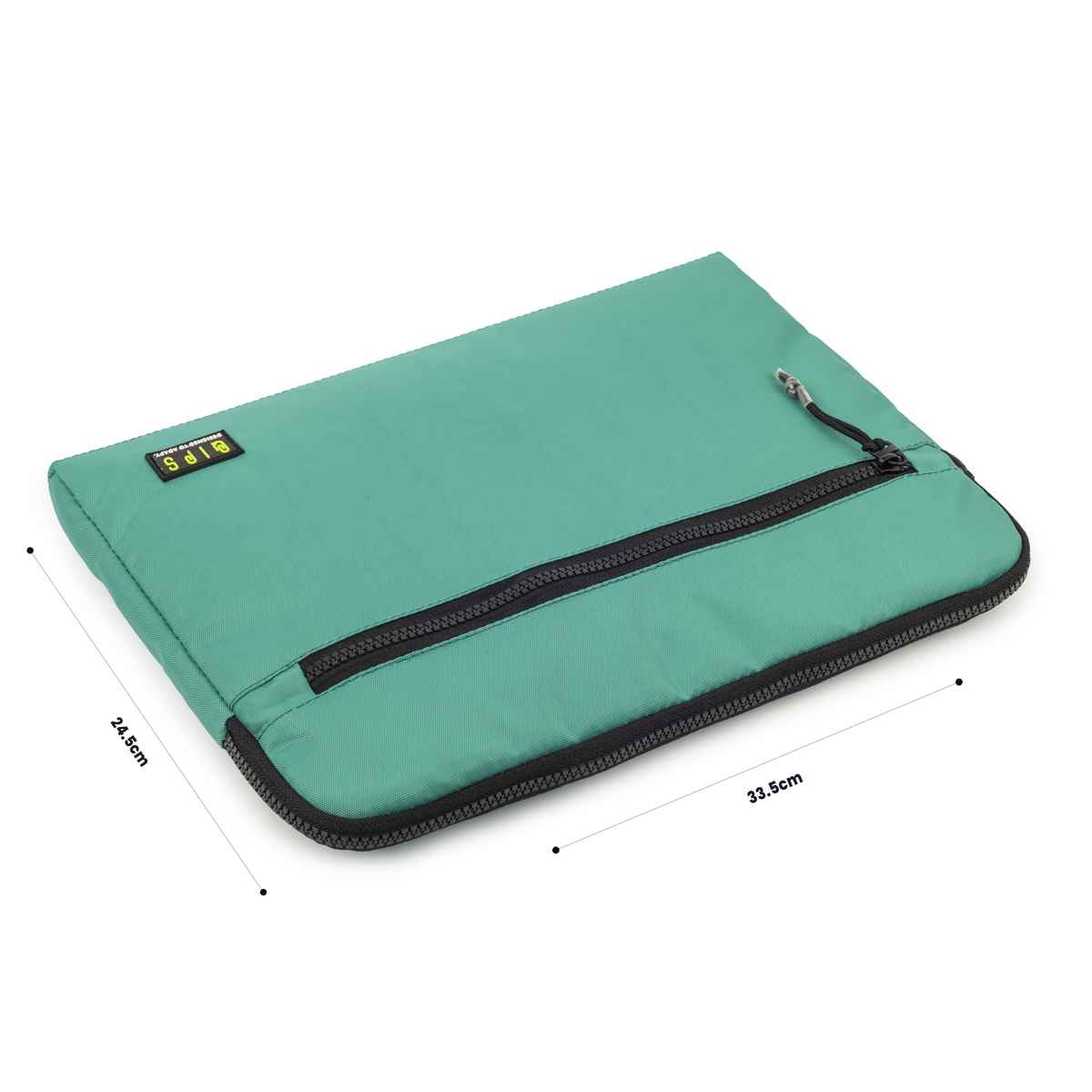 QIPS Unisex Solid Polyester 13 L Laptop Sleeve | Green