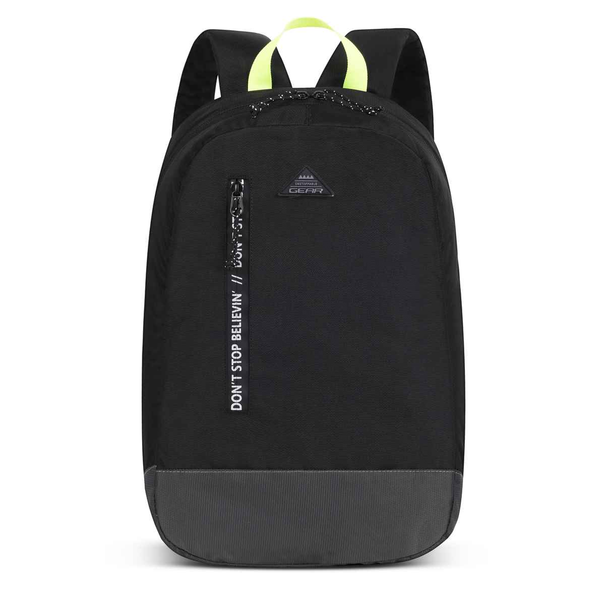 Gear Unisex Colorblocked Polyester 16 L Backpack | Black and Grey