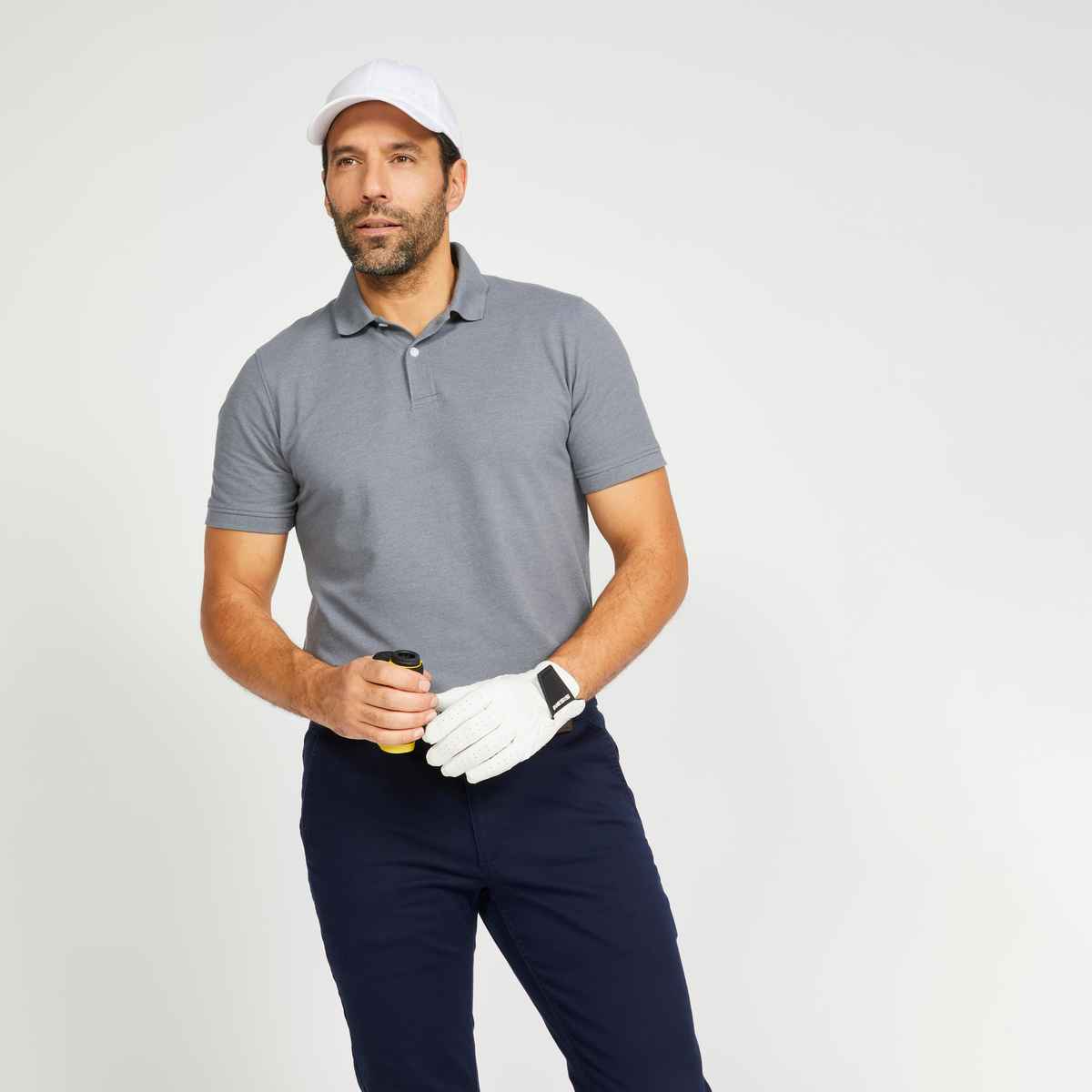 Decathon | Inesis Men's Cotton Golf T-shirt - Grey - XL