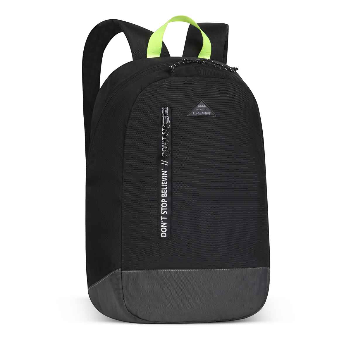 Gear Unisex Colorblocked Polyester 16 L Backpack | Black and Grey
