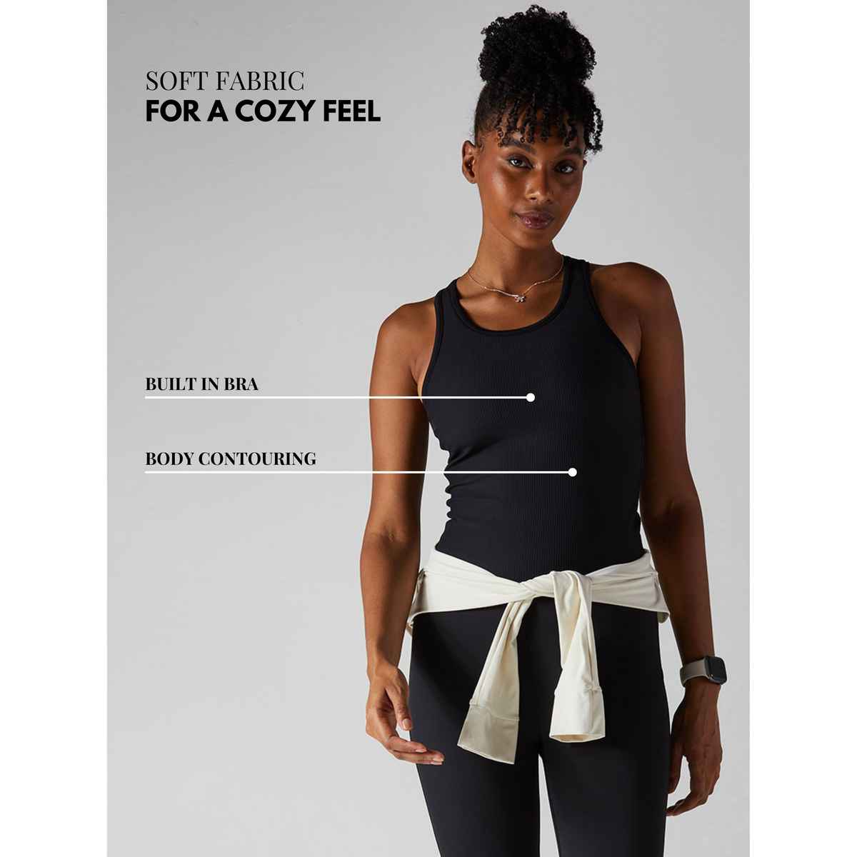 Cava Women's Top Tank Us Later | Black - L