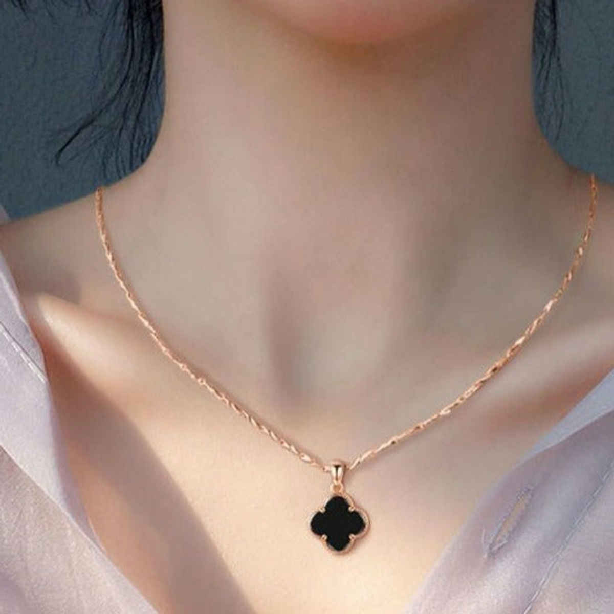 SALTY Midnight Enchantress Necklace Pendant for Women and Girls| Anti-Tarnish | Black and White