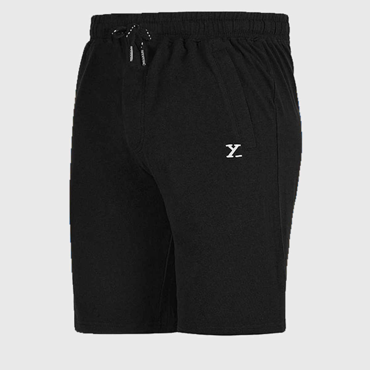 XYXX Ace Cotton Modal solid Shorts | 2 Side Pocket with zip | Black- L