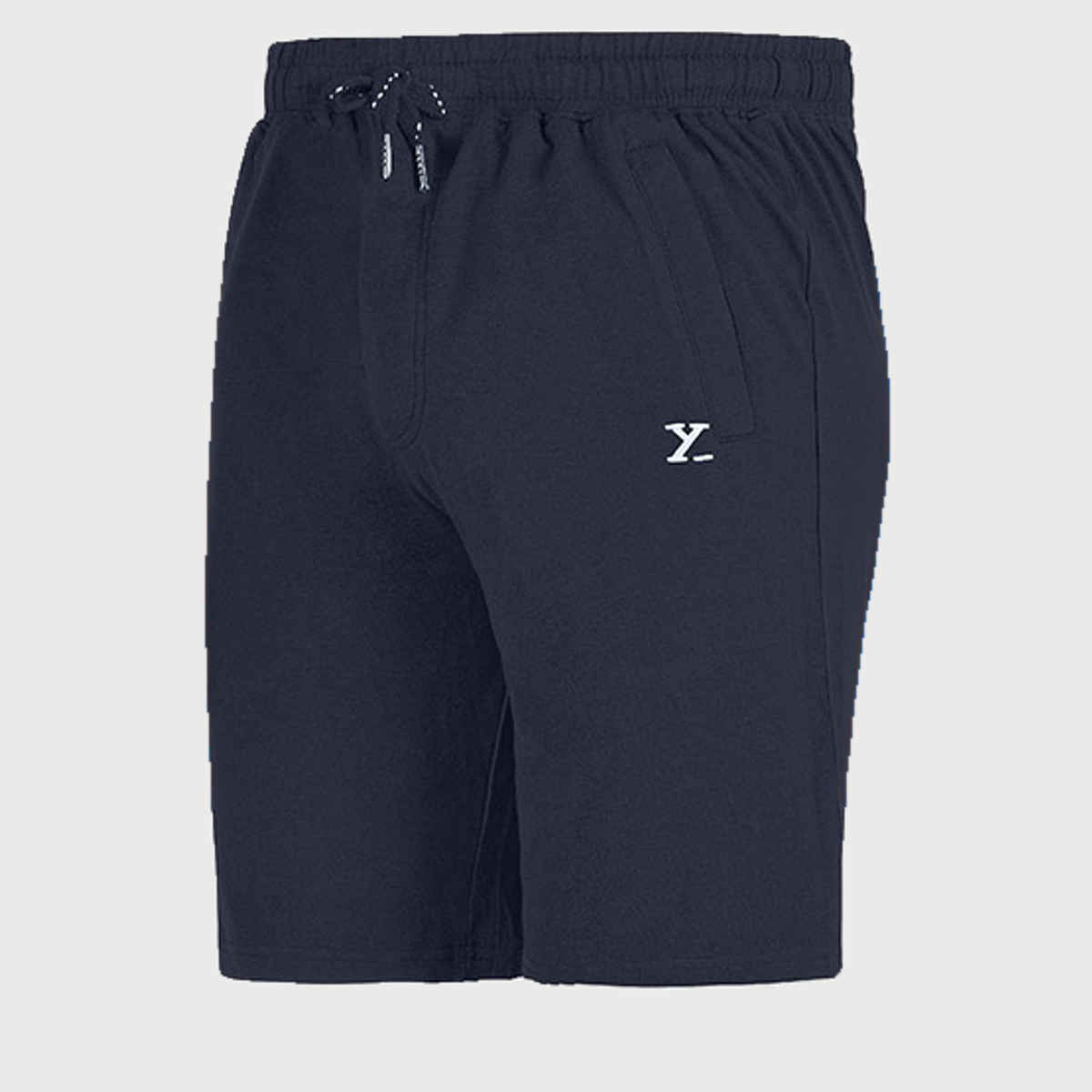 XYXX Ace Cotton Modal solid Shorts | 2 Side Pocket with zip | Dress Blue- M