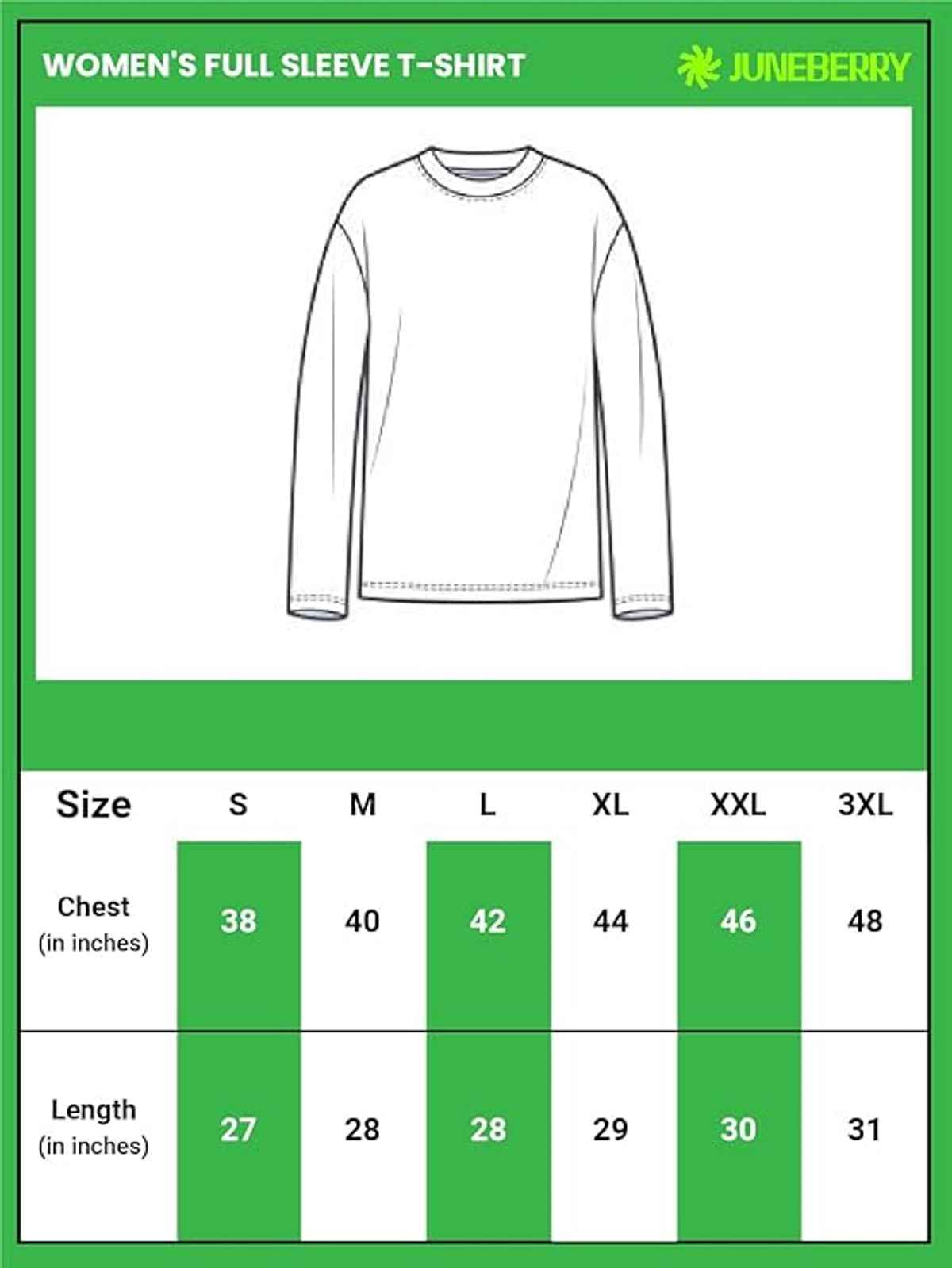 JUNEBERRY Women's Plain Full Sleeve Regular Fit T Shirt | JB FS REG NVY M | Navy - M