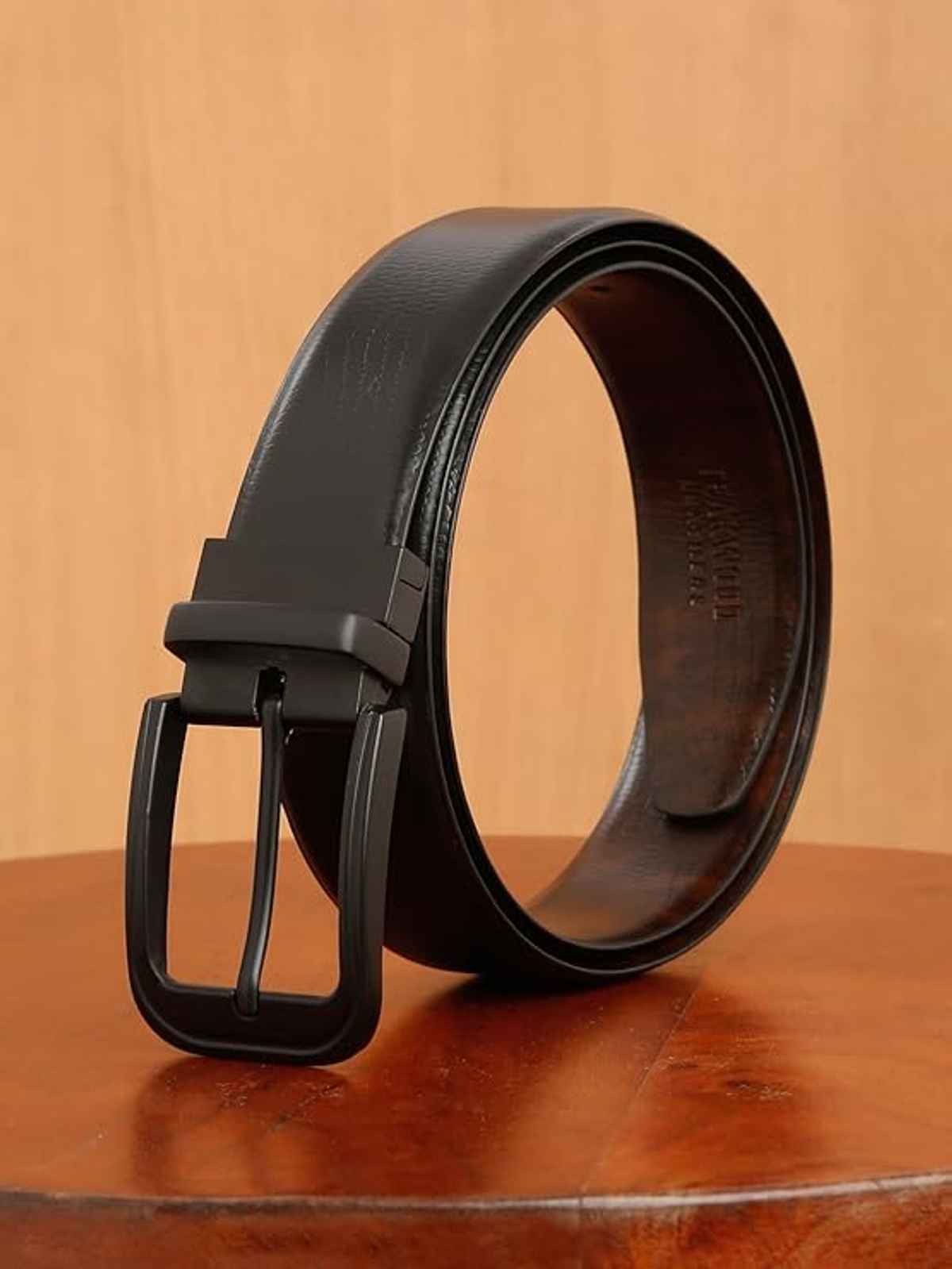 Teakwood Men's Solid Neo Cotton Belt | Black - 40 Inches