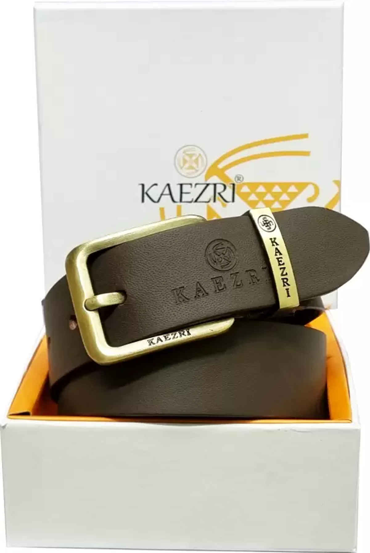 Kaezri Genuine Leather Brown Belt for Men | Mono - 32