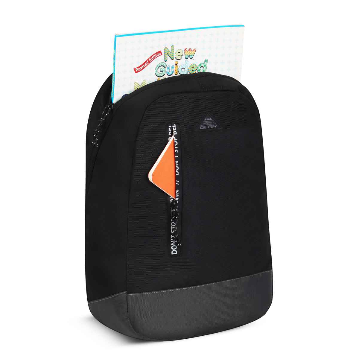 Gear Unisex Colorblocked Polyester 16 L Backpack | Black and Grey