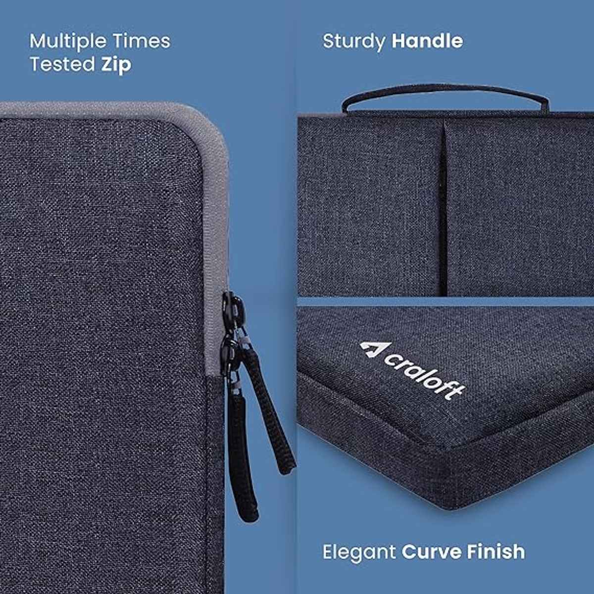 Craloft 16 Inch Laptop Sleeve Cover Bag for MacBook Pro / 16 Inch Laptop - Office & Travel (L25)