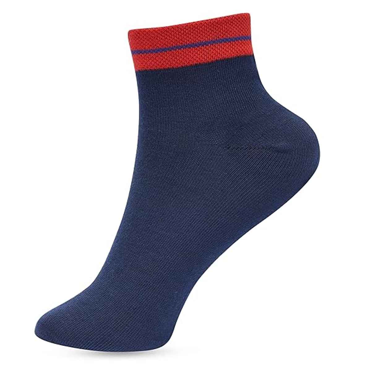 Luxrio Men's Solid Ankle Length Cotton Socks | SCK-14-5-PK-ANKL | Multicolour - Free Size