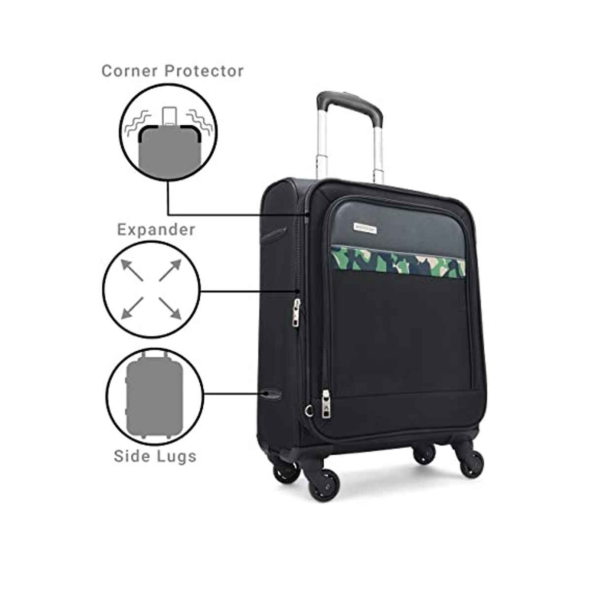 Aristocrat Unisex Polyester 121 L Trolley Bag | Black - L