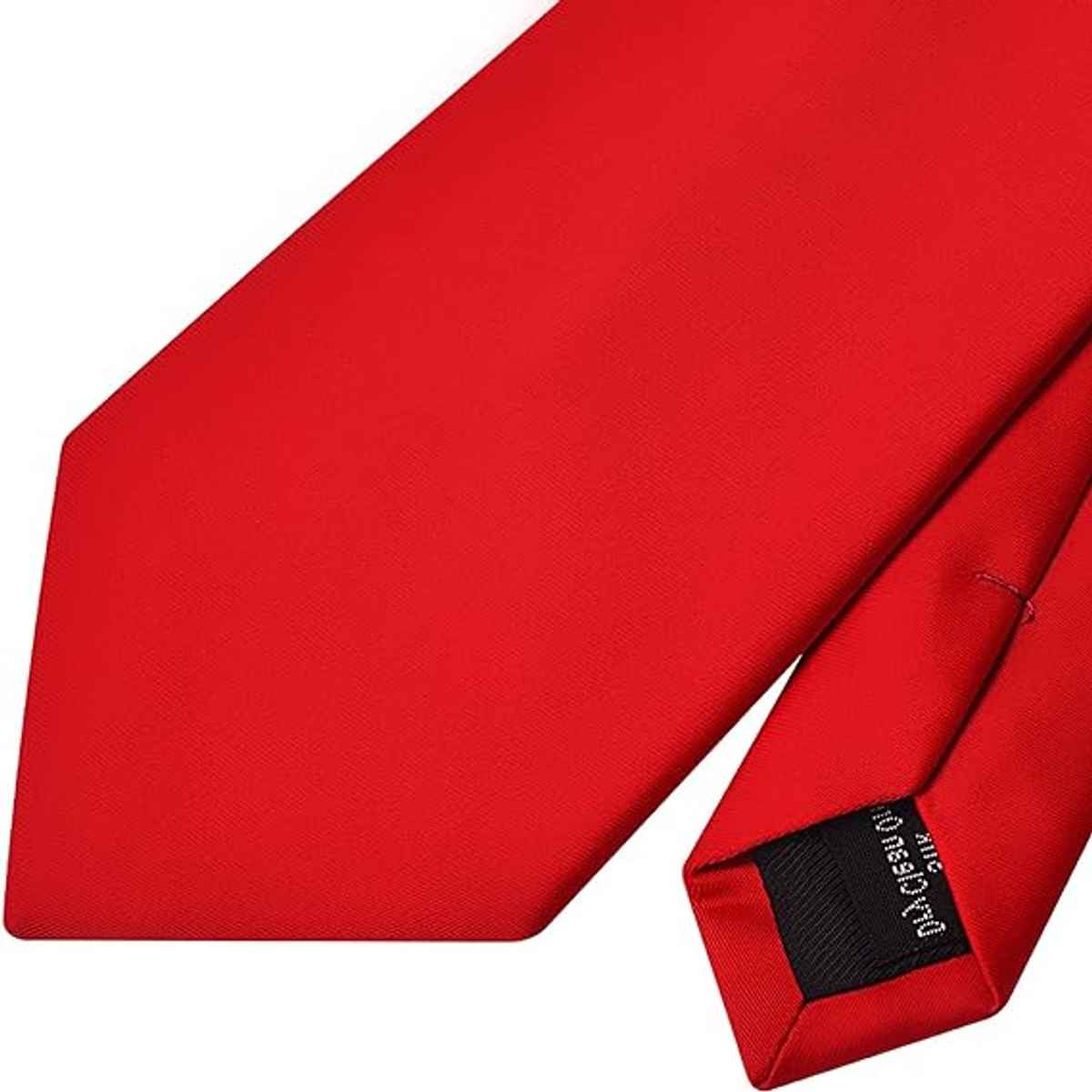 Kaezri Men's Plain Formal & Casual Skinny Silk Tie | KZ Red Tie | Red