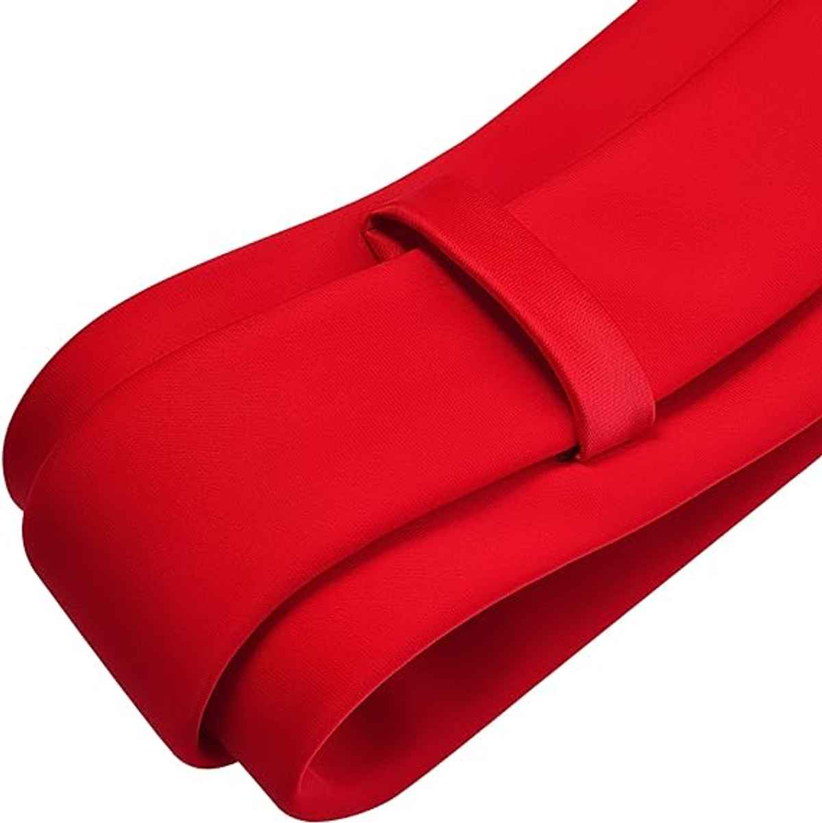 Kaezri Men's Plain Formal & Casual Skinny Silk Tie | KZ Red Tie | Red