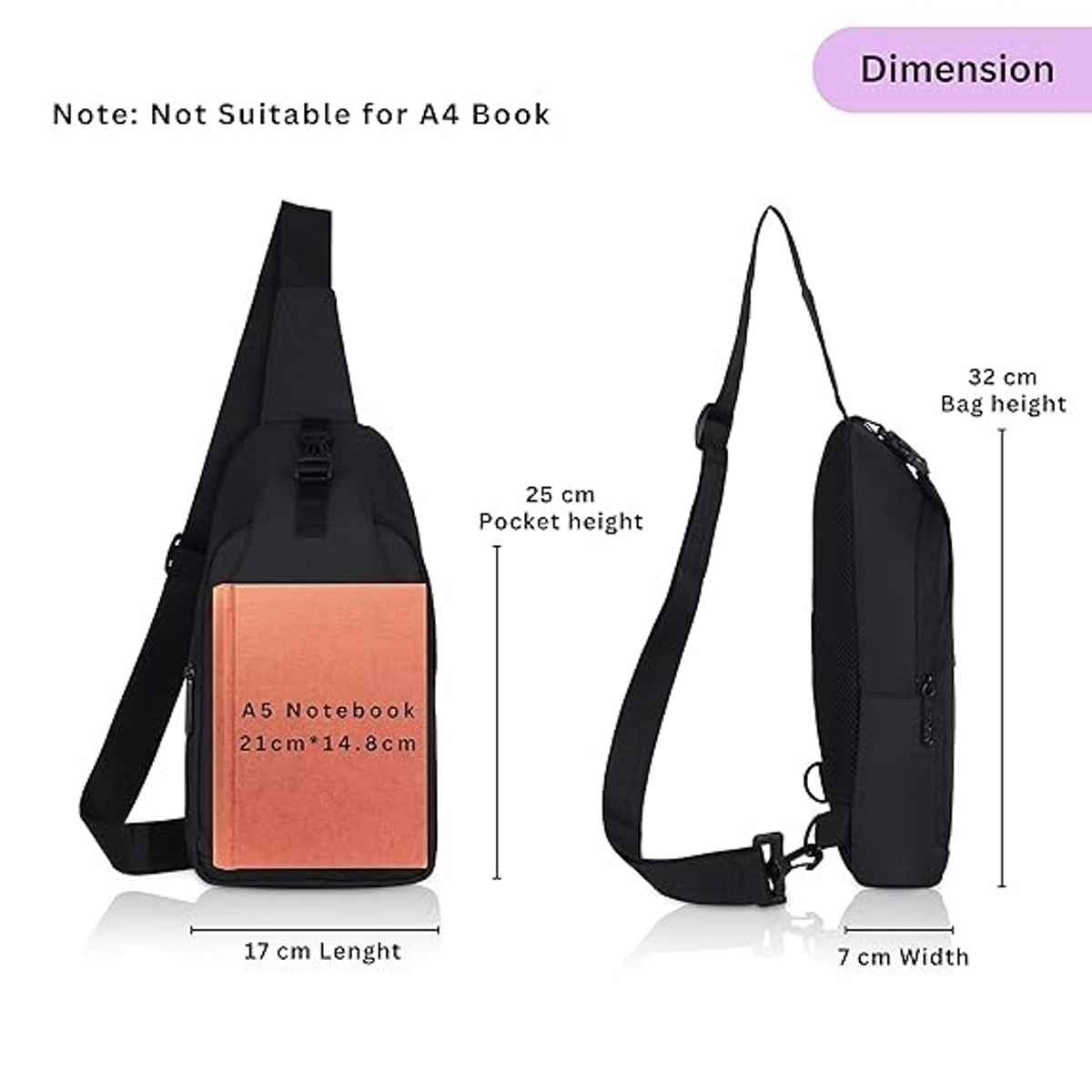 Wildhorn Polyster Light Weight Stylish Unisex Crossbody Bags