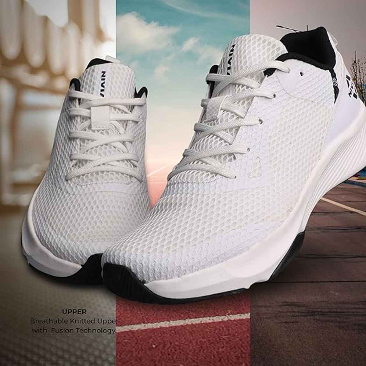 Nivia Men's Hawks 2.0 Training Shoe | White - UK 9