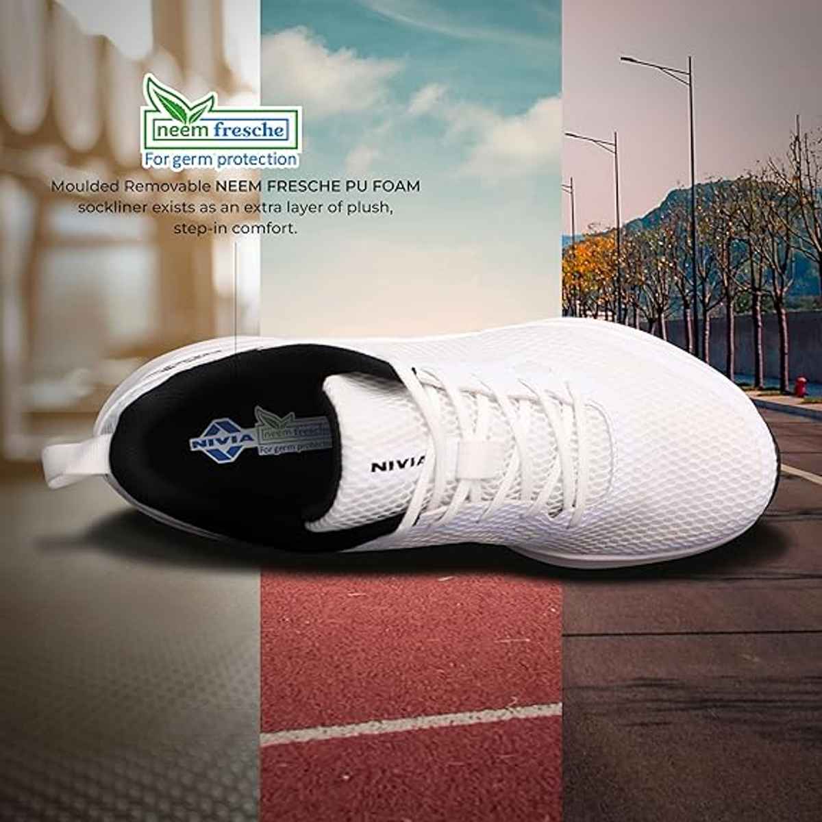 Nivia Men's Hawks 2.0 Training Shoe | White - UK 9