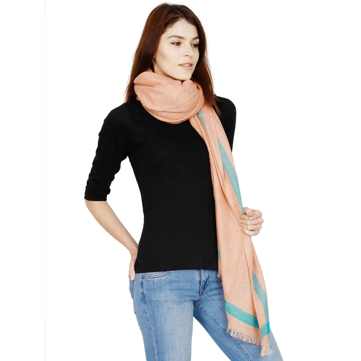 Fabseasons Unisex Scarf | Peach - One Size