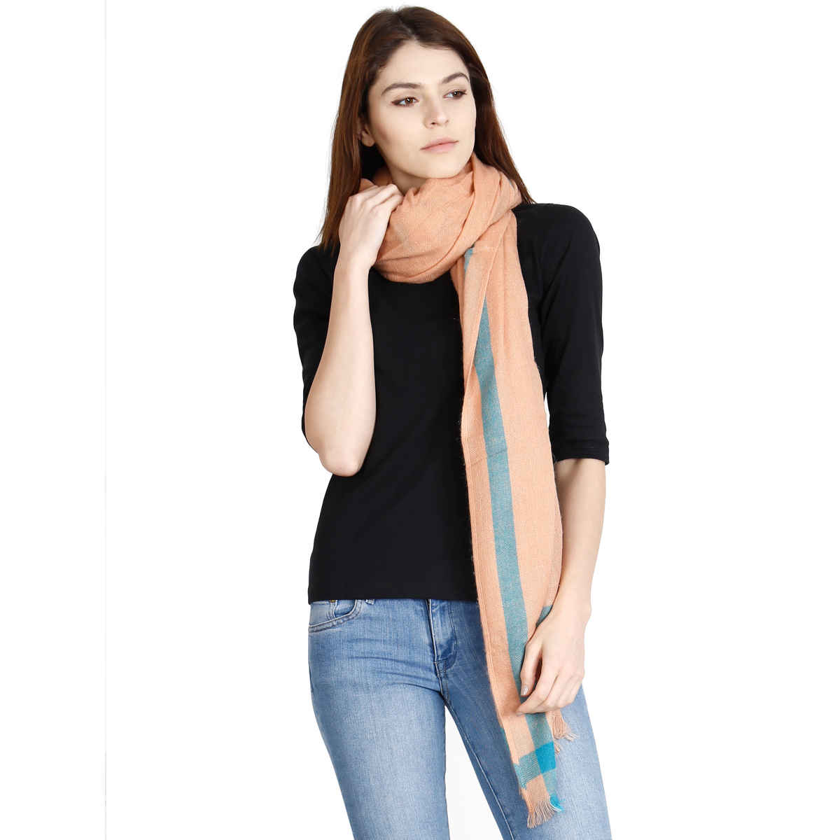 Fabseasons Unisex Scarf | Peach - One Size