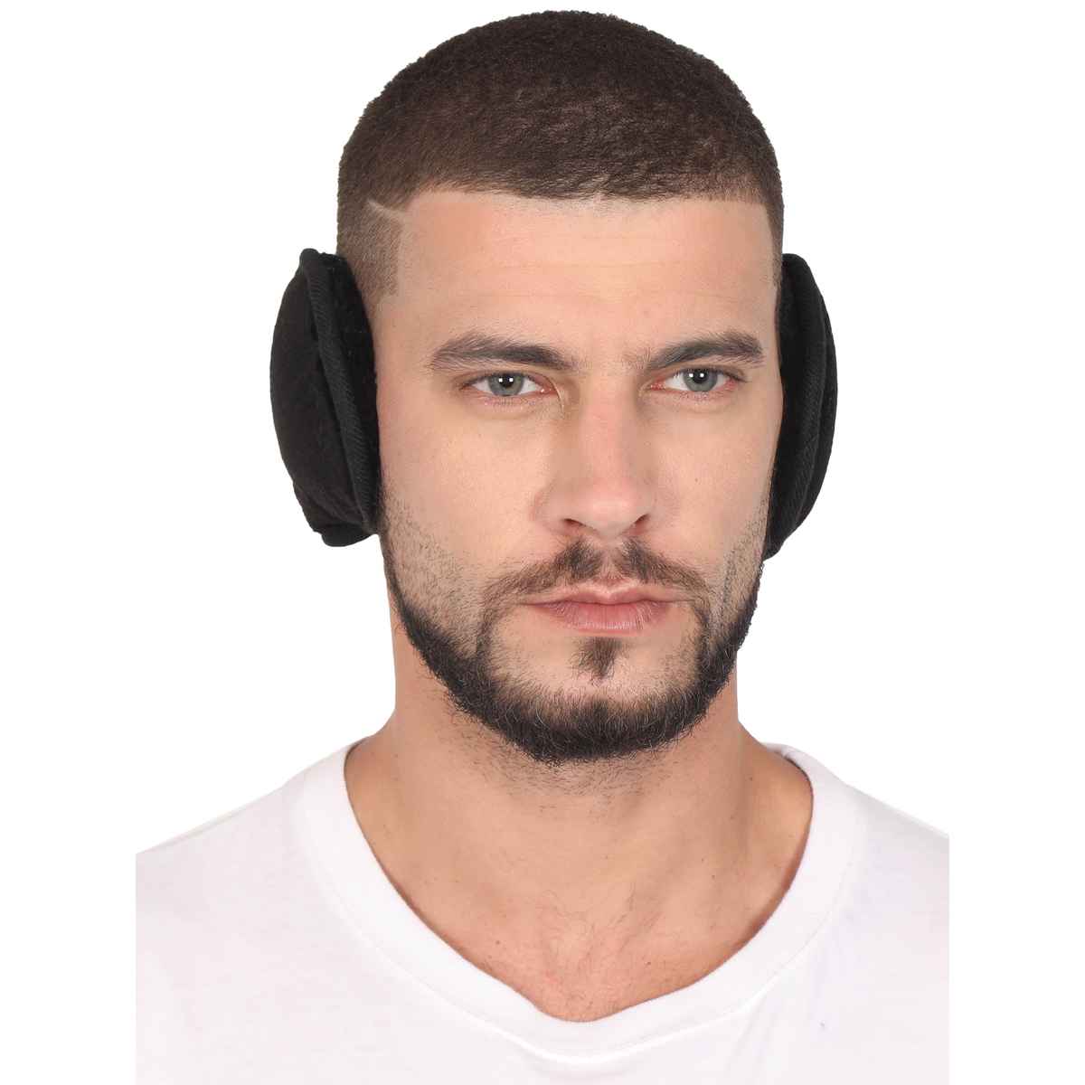 Fabseasons Unisex Solid Faux Fur Winter Earmuffs | Black - Free Size