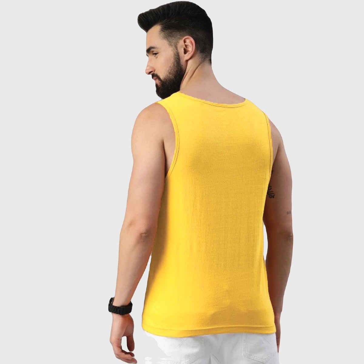 De Tees Men's Sleeveless T-shirt | Yellow - XL