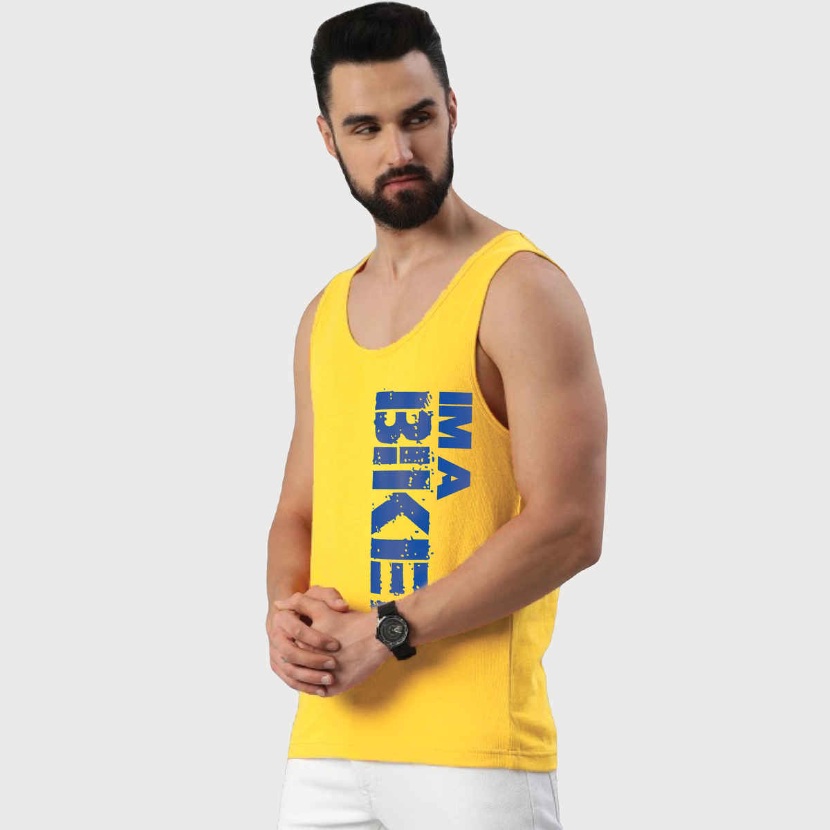 De Tees Men's Sleeveless T-shirt | Yellow - XL