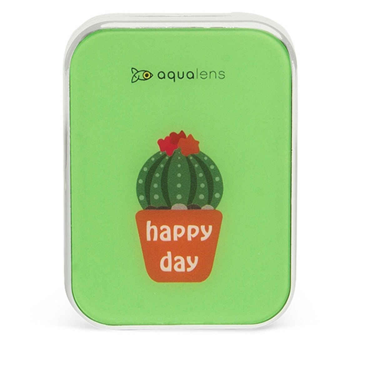 Aqualens Contact Lens Designer Case - Happy Day | Rectangular