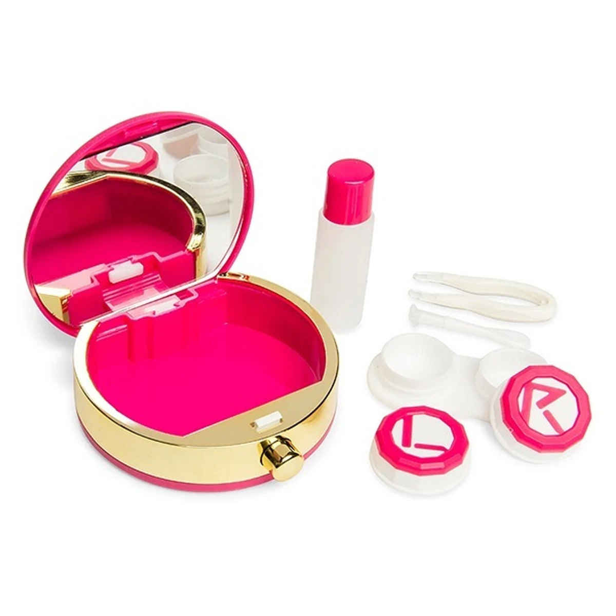 Aqualens Contact Lens Designer Case - Rose | Round