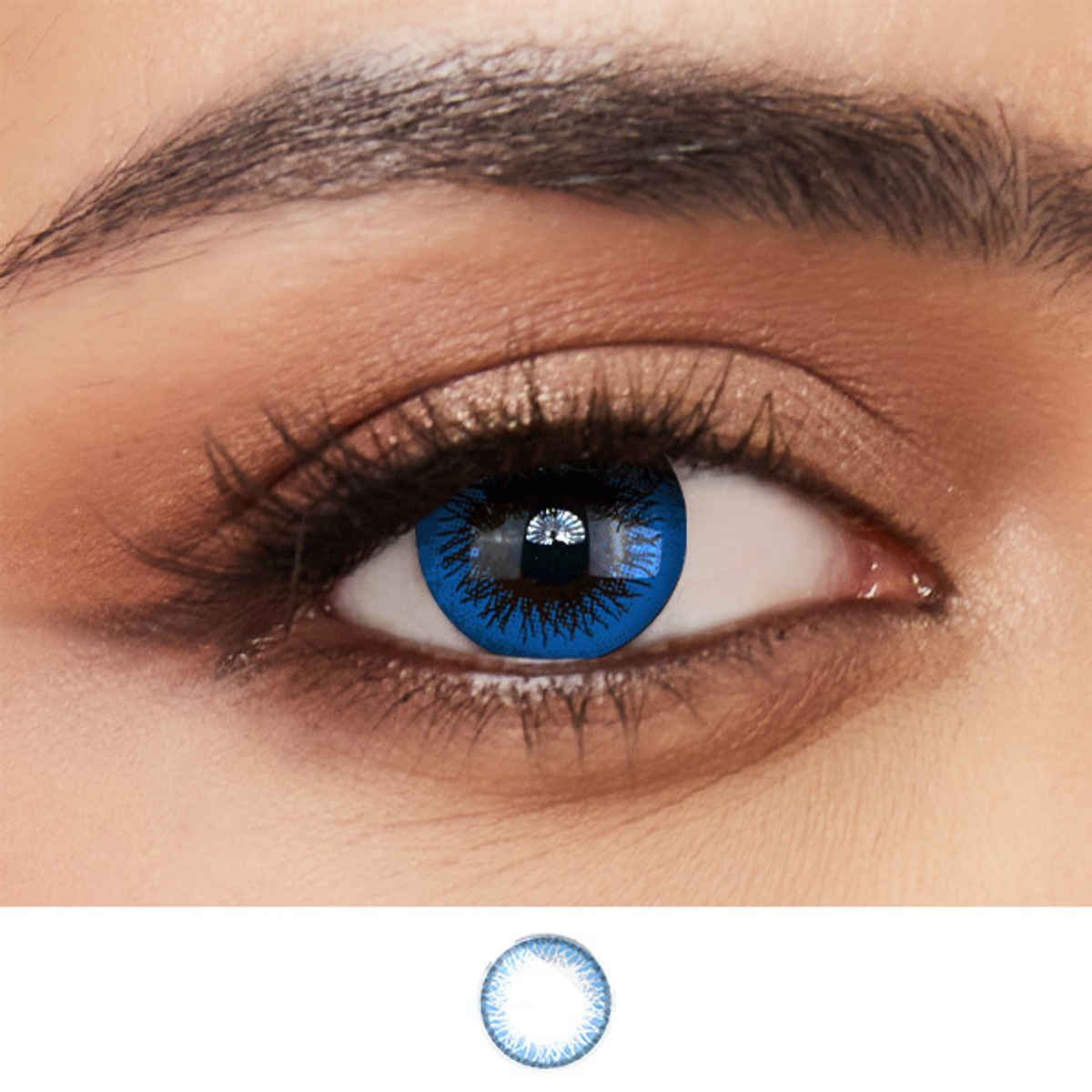 Aquacolor Daily Disposable Contact Lens- Submarine Blue (2 Lens Candy Pack) | Zero Power