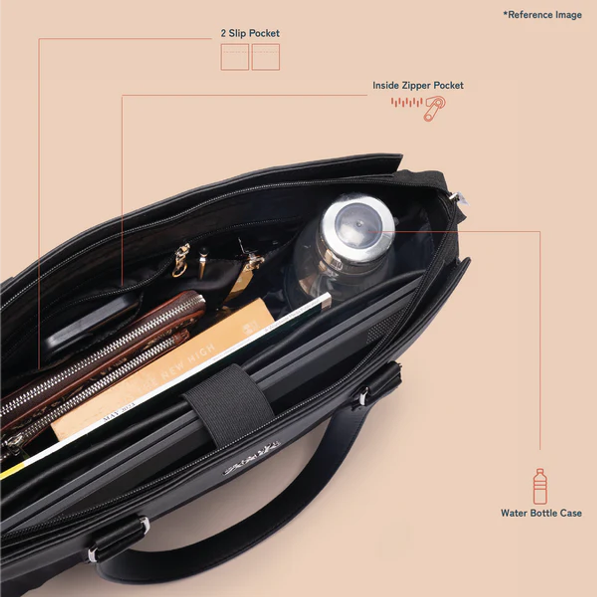 Zouk Women's Z 13 L Double Strap Handbag | Multicolour - One Size