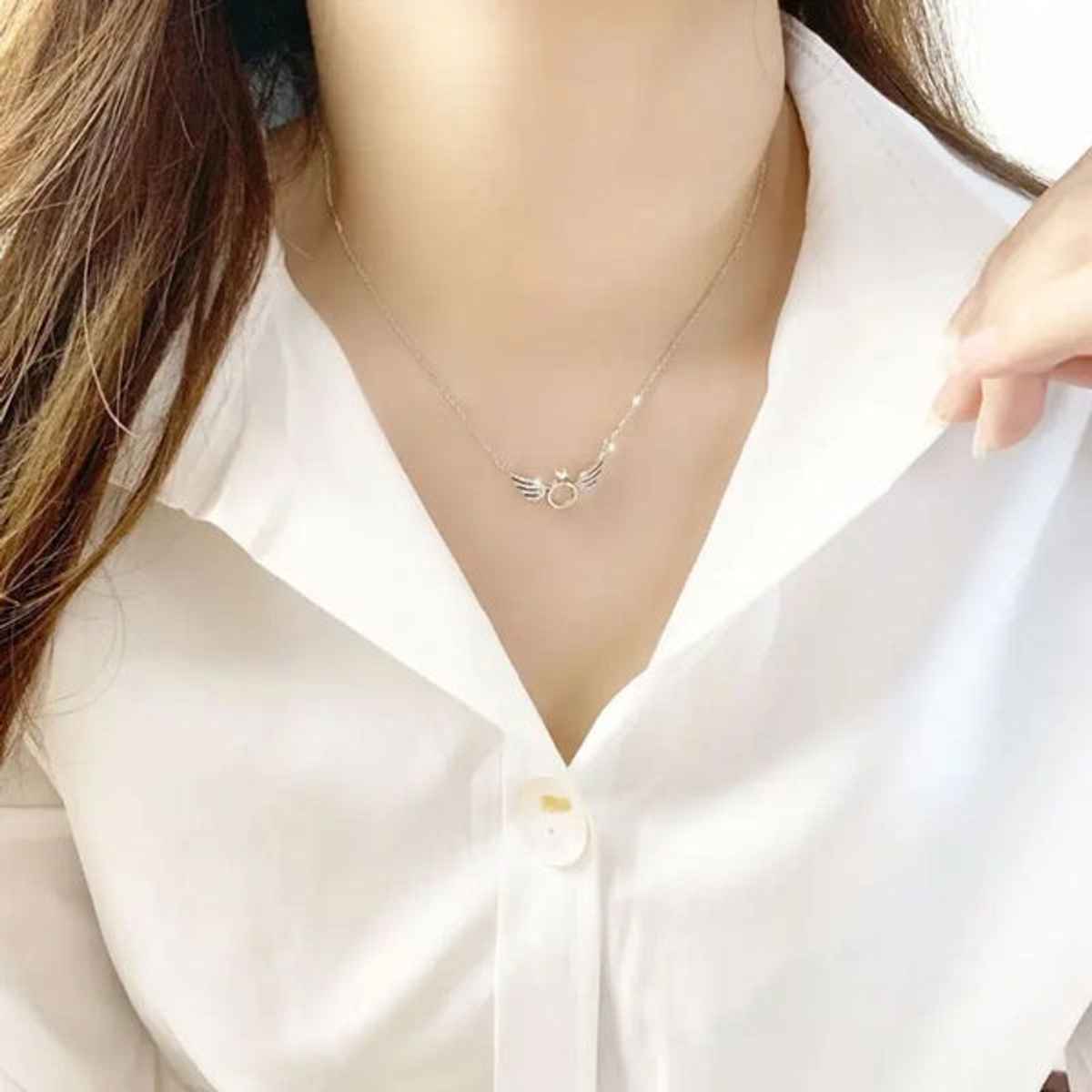 Estailo Fashion Women's Jewellery Necklace & Pendants Silver One Size | N0001044