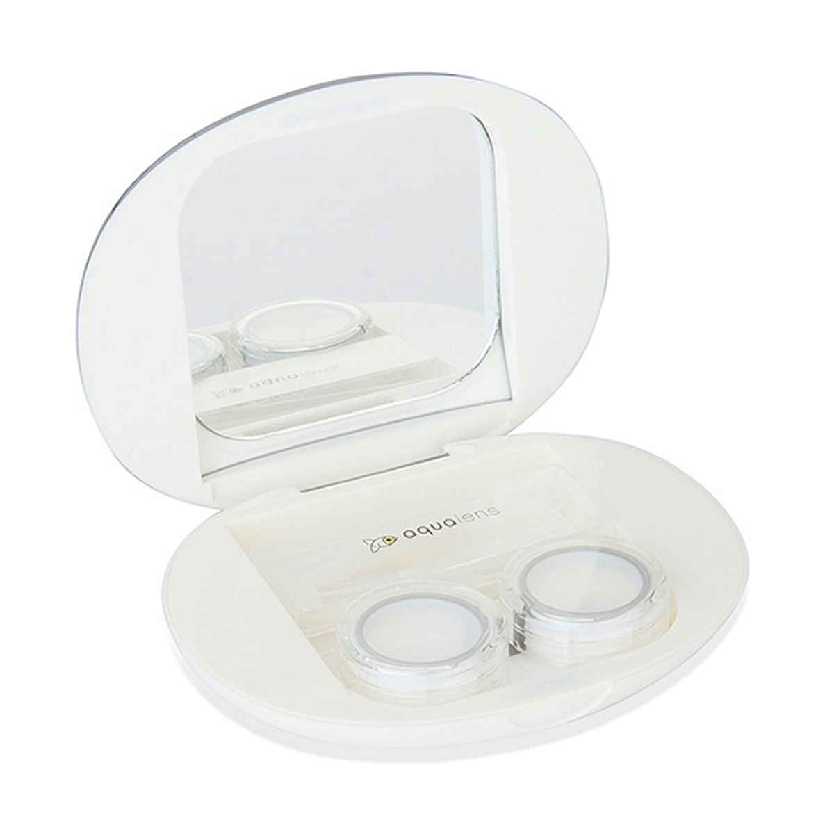 Aqualens Contact Lens Designer Case - White | Oval